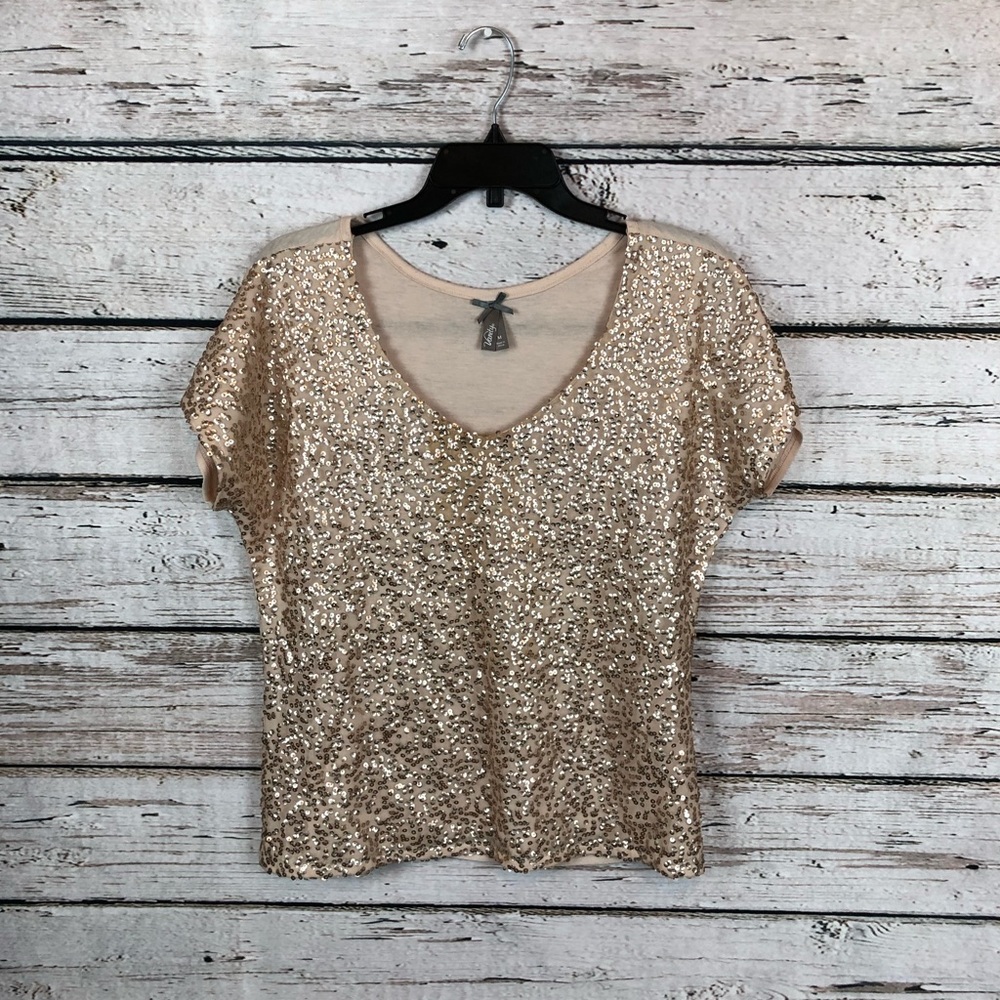 Sequin Top in Gold